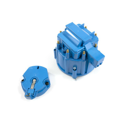 Top Street Performance Top Street Performance HEI Distributor Standard Cap and Rotor Kit; 8 Cylinder Male; Blue TSPJM6951BL