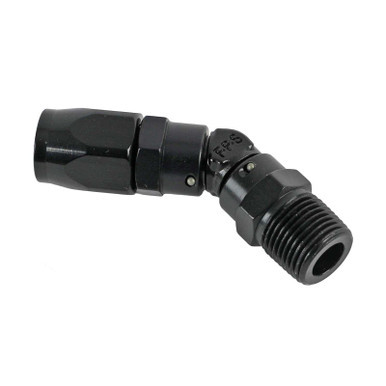 FRAGOLA #6 X 45  HOSE END X 3/8 MPT  BLACK FRG194566-BL