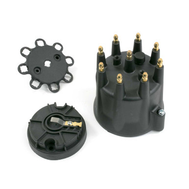Top Street Performance Top Street Performance Pro Series Distributor Cap and Rotor Kit; 8 Cylinder Male; Black TSPJM6973BK