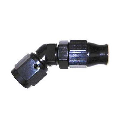 FRAGOLA HOSE FITTING #4 45 DEG PTFE BLACK FRG680454-BL