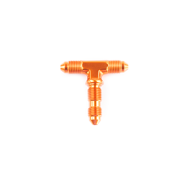 COLOR FITTINGS -04 AN FITTING BULKHEAD TEE  - ORANGE COFBHF-04-T90-000-OR