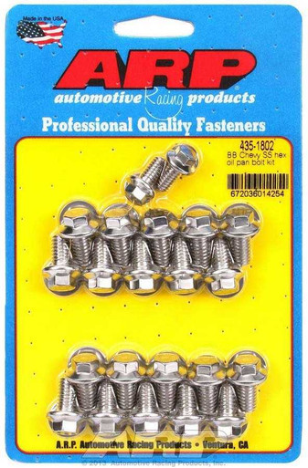 ARP BBC S/S Oil Pan Bolt Kit 6pt.  ARP435-1802