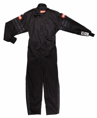 RACEQUIP BLACK SUIT SINGLE LAYER KIDS LARGE BLACK TRIM RQP1959995