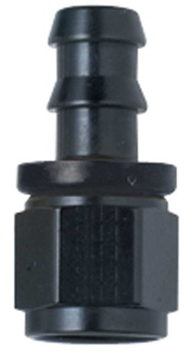 FRAGOLA Hose Fitting #10 Str Push Lock Black FRG200110-BL