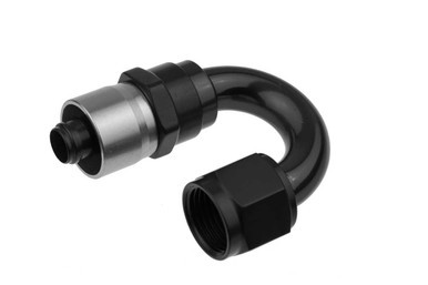 REDHORSE PERFORMANCE 6AN Crimp Style Hose End Black 180 RHP7180-06-2