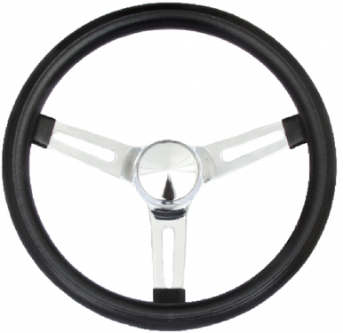 Classic Series Chrome Slotted Steering Wheel GRT8546