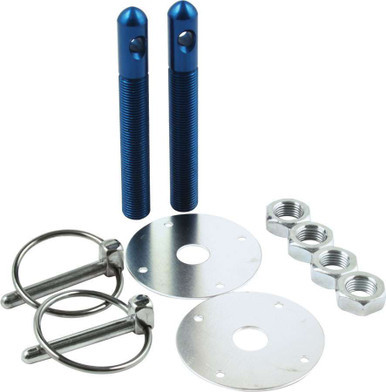 Alum Hood Pin Kit 1/2in with 1/4in Clips Blue ALL18502