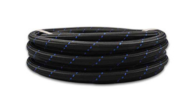 VIBRANT PERFORMANCE 10FT ROLL -6 BLACK BLUE NYLON BRAIDED FLEX HOSE VIB11966B