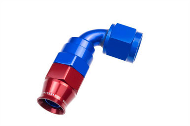 10AN 90 Degree PTFE Reusable Hose End Blue RHP1290-10-1