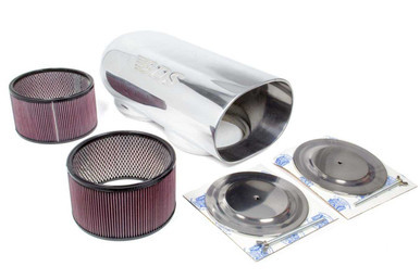BLOWER DRIVE SERVICE Dual Dominator Scoop w/ Filters - Polished BDSSC-9003