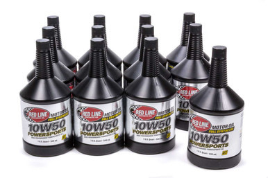 REDLINE OIL 10w50 Powersports Motor Oil Case 12x1 Qt. RED42624
