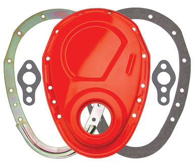 TRANS-DAPT SBC 2pc Timing Cover Orange TRA9923