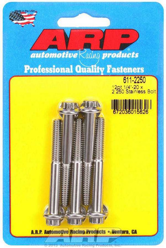ARP S/S Bolt Kit - 12pt. (5) 1/4-20 x 2.250  ARP611-2250