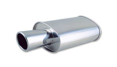 VIBRANT PERFORMANCE STREETPOWER OVAL MUFFLER W/ 4IN ROUND ANGLE CUT VIB1046