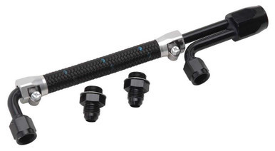 EDELBROCK Dual Quad Fuel Line Kit Clear/Black Finish EDE80913