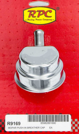 RACING POWER CO-PACKAGED Mopar Style Chrome Breather w/Tube RPCR9169
