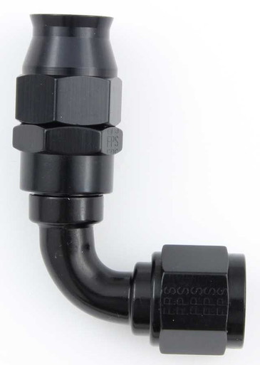 FRAGOLA Hose Fitting #10 90 Deg PTFE Black FRG689010-BL