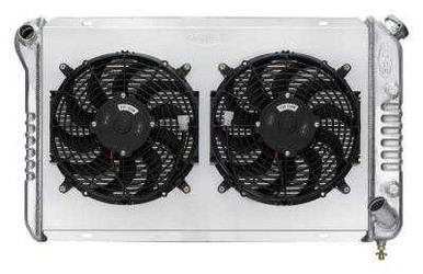 77-82 Corvette Radiator w/ Dual 12in Fan Kit CCRCHV718AK