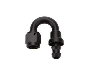 Pushlock Hose End Black 180 Deg Elbow -6 ALL49482