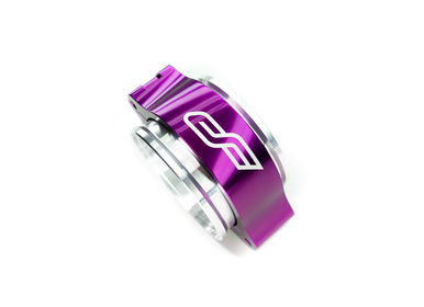 COLOR FITTINGS 3.0" TURBO CLAMP W/ ALUMINUM FERRULES  - PURPLE COFTVC-01-030-000-PU