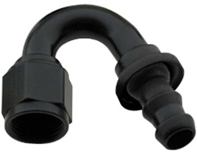 FRAGOLA Hose Fitting #10 150 Deg Push Lock Black FRG215010-BL