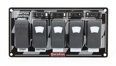QUICKCAR RACING PRODUCTS IGNITION PANEL W/ ROCKER SWITCHES FUSES & LIGHTS