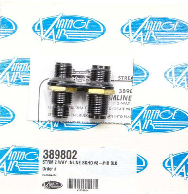 VINTAGE AIR 2 Way In Line Bulkhead #8 and #10 O-Ring VIN389802