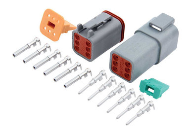 QUICKCAR RACING PRODUCTS DEUTSCH CONNECTOR - 6-PIN