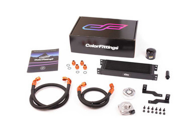 COLOR FITTINGS 2012-2020 SUBARU BRZ, SCION FRS, TOYOTA 86 ARCTIC SERIES OIL COOLER KIT  - GOLD COFOCC-01-FRS-001-GD