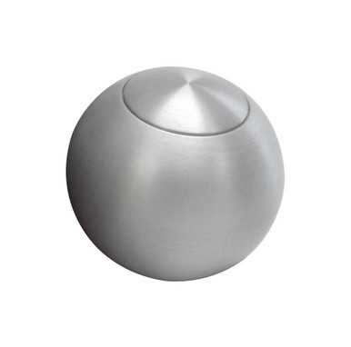 LOKAR 2in Shift Knob Solid Round Brushed w/Button LOKSK-6920