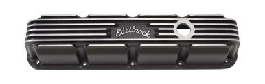 EDELBROCK SBM Classic Finned V/C's - Black EDE41773
