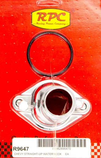 RACING POWER CO-PACKAGED Chevy V8 Steel Str Up Water Neck Chrome RPCR9647