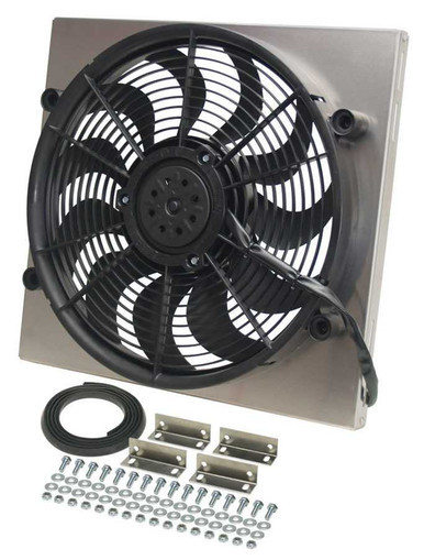 DERALE RAD Fan w/Alum Shroud Assembly DER16819