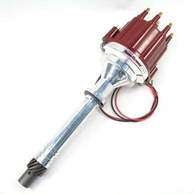 Chevy V8 Billet Marine Dist w/Red Male Cap PRTD200811