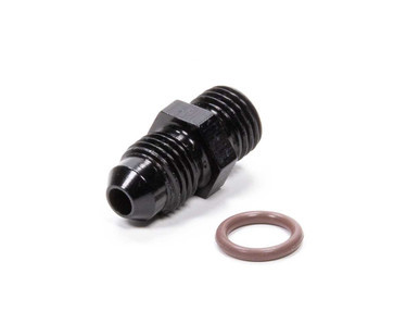 FRAGOLA #4 x 7/16-20 (#4) Radius O-Ring Fitting Black FRG495125-BL