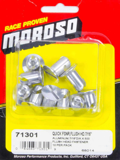 Alum. Quick Fasteners- Flush Head-7/16in x .5in MOR71301