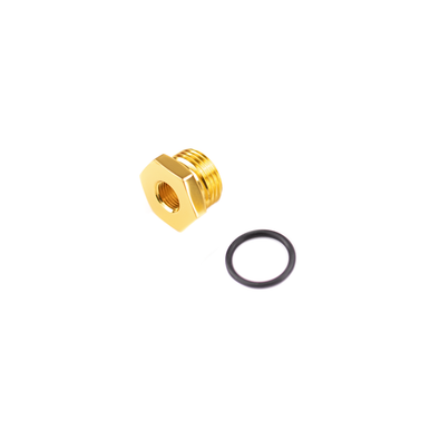 COLOR FITTINGS -8 AN ORB PLUG TO 1/8" NPT  - GOLD COFFPO-08-018-000-GD