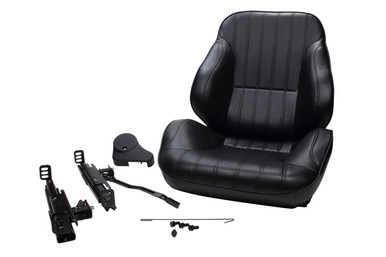 SCAT ENTERPRISES Rally Low Back Seat - RH - Black Vinyl SCA80-1050-51R