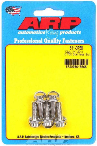 ARP S/S Bolt Kit - 12pt. (5) 1/4-20 x .750  ARP611-0750