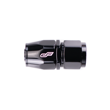 COLOR FITTINGS -10 AN STRAIGHT FEMALE ALUMINUM HOSE END FITTING  - BLACK COFFHE-10-000-000-BL