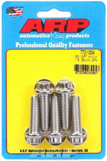 ARP S/S Bolt Kit - 12pt. (5) 10mm x 1.5 x 35mm  ARP772-1004