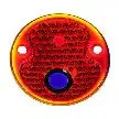 VINTIQUE 1932 TAIL LAMP LENS W/BLUE DOT VTQB-13450-BD