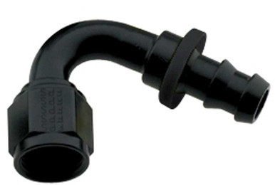 FRAGOLA Hose Fitting #16 120 Deg Push Lock Black FRG212016-BL