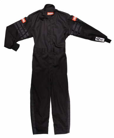 RACEQUIP BLACK SUIT SINGLE LAYER KIDS X-SMALL BLACK TRIM RQP1959991
