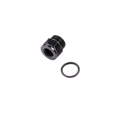 COLOR FITTINGS -8 AN ORB PLUG TO 1/4" NPT  - BLACK COFFPO-08-014-000-BL