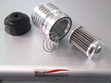 K & P ENGINEERING HIGH PERFORMANCE STAINLESS STEEL OIL FILTER KPPS15