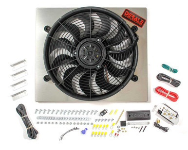 DERALE PWM Single RAD Fan/ Aluminum Shroud Assembly DER66821