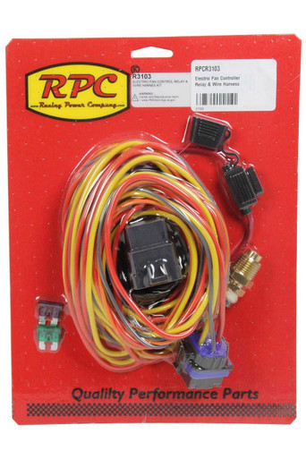 RACING POWER CO-PACKAGED ELECTRIC FAN CONTROLLER RELAY & WIRE HARNESS RPCR3103