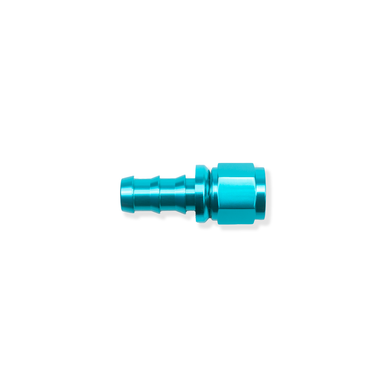 COLOR FITTINGS -10 AN STRAIGHT FEMALE PUSH-LOC FITTING  - TEAL COFPLF-10-000-000-TL