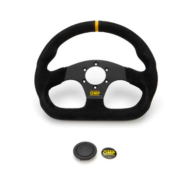 OMP RACING, INC. Super Quadro Steering Wheel Black Spokes Suede OMPOD0-1990-071